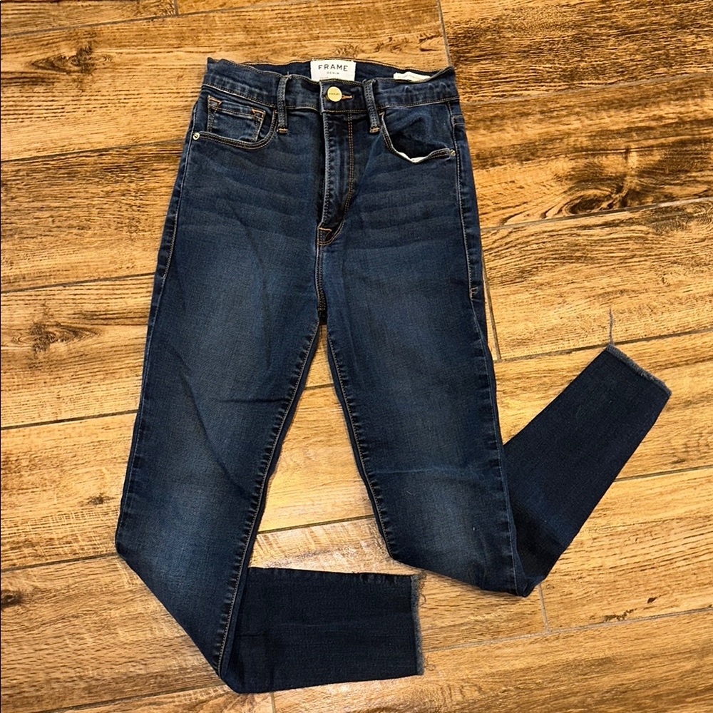 Frame Denim Women's Skinny Jeans - Dark Blue